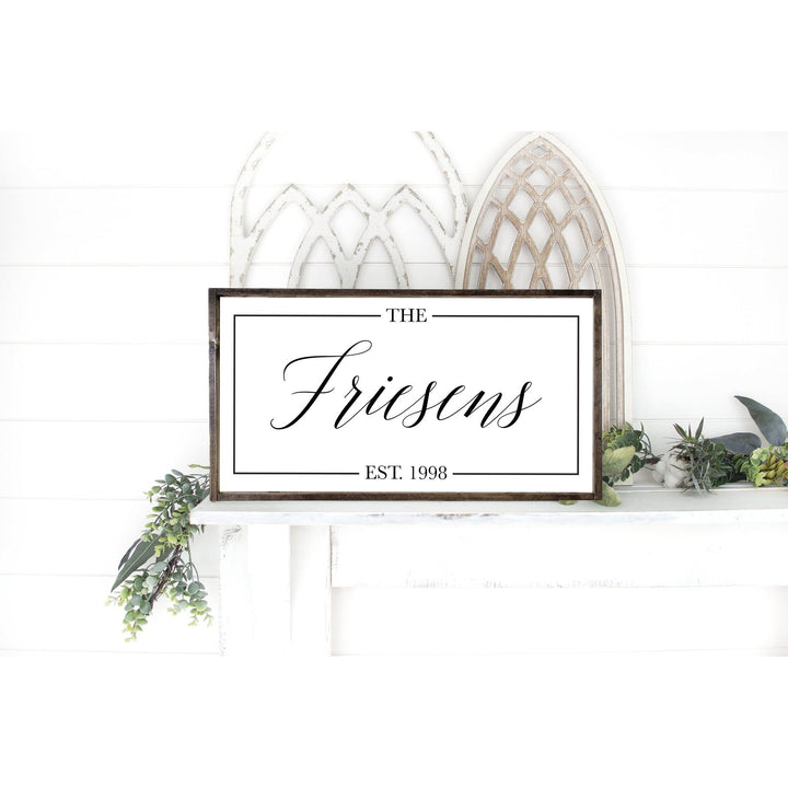 Established Family Wood Sign
