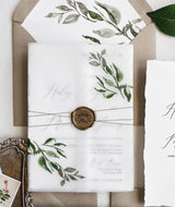 Greenery Eucalyptus Vellum Jacket for DIY Wedding Invitation