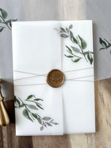 Greenery Eucalyptus Vellum Jacket for DIY Wedding Invitation
