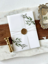 Greenery Eucalyptus Vellum Jacket for DIY Wedding Invitation