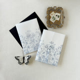 Romantic Blue Toile Wedding Invitation Wrap for DIY wedding