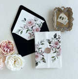 Blush Floral Vellum Wrap Jacket for DIY Wedding Invitation