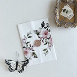 Blush Floral Vellum Wrap Jacket for DIY Wedding Invitation