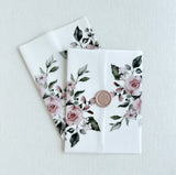 Blush Floral Vellum Wrap Jacket for DIY Wedding Invitation