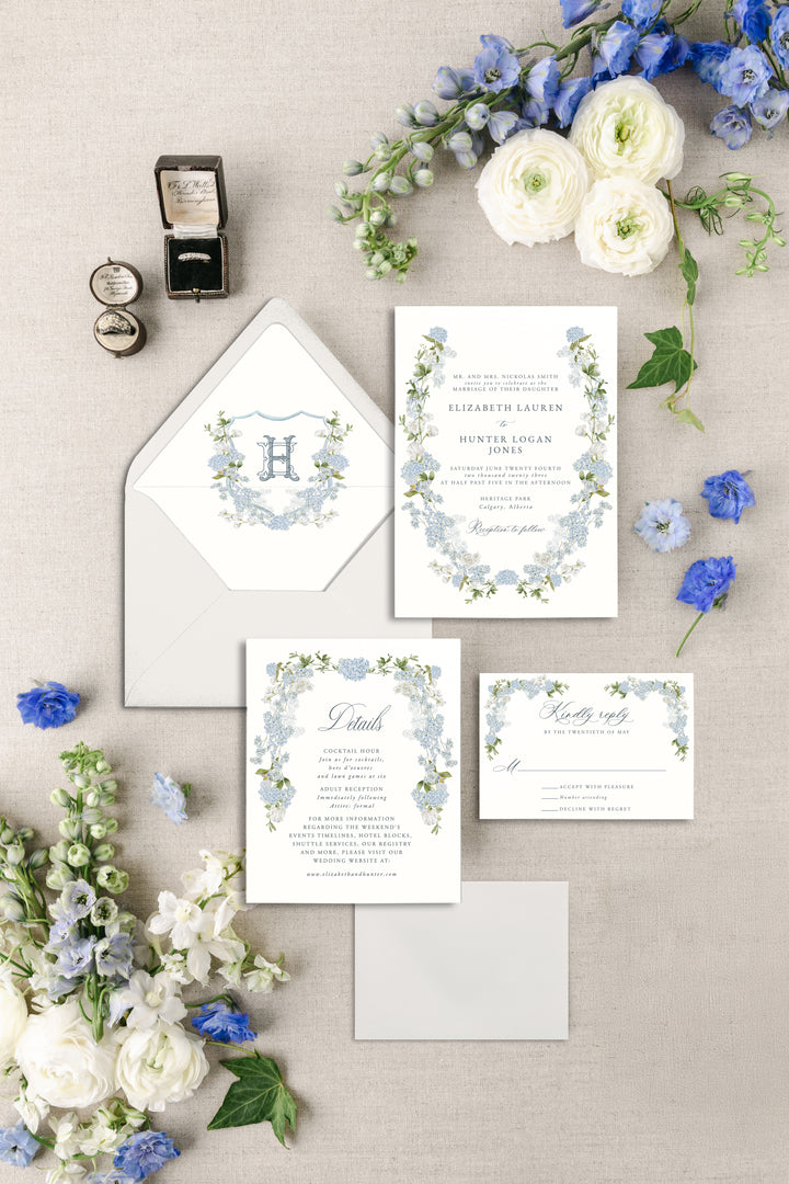 Hydrangea Watercolor Wedding Invitation Suite Blue Delphinium Wedding hydrangea-watercolor-wedding-invitation-suite-blue-delphinium-wedding
