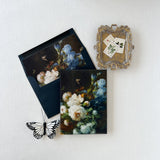 Fine Art Blue White Flowers Wedding Invitation Wrap for DIY wedding