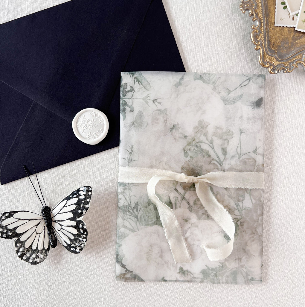 Vintage Elegant Floral Vellum Jacket Cotton Willow Design Co.