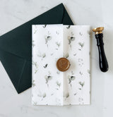 Greenery Leaves Vellum Wrap for DIY Wedding Invitation