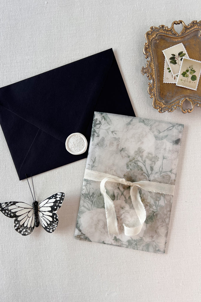 Vintage Elegant Floral Vellum Jacket Cotton Willow Design Co.