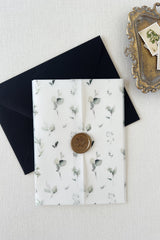 Greenery Leaves Vellum Wrap for DIY Wedding Invitation