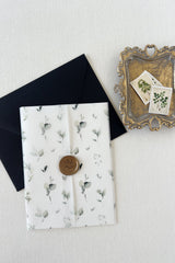 Greenery Leaves Vellum Wrap for DIY Wedding Invitation
