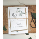 Greenery Wedding Invitation, Modern Wedding Invitation-Wedding Invitation Suite-Love of Creating Design Co.