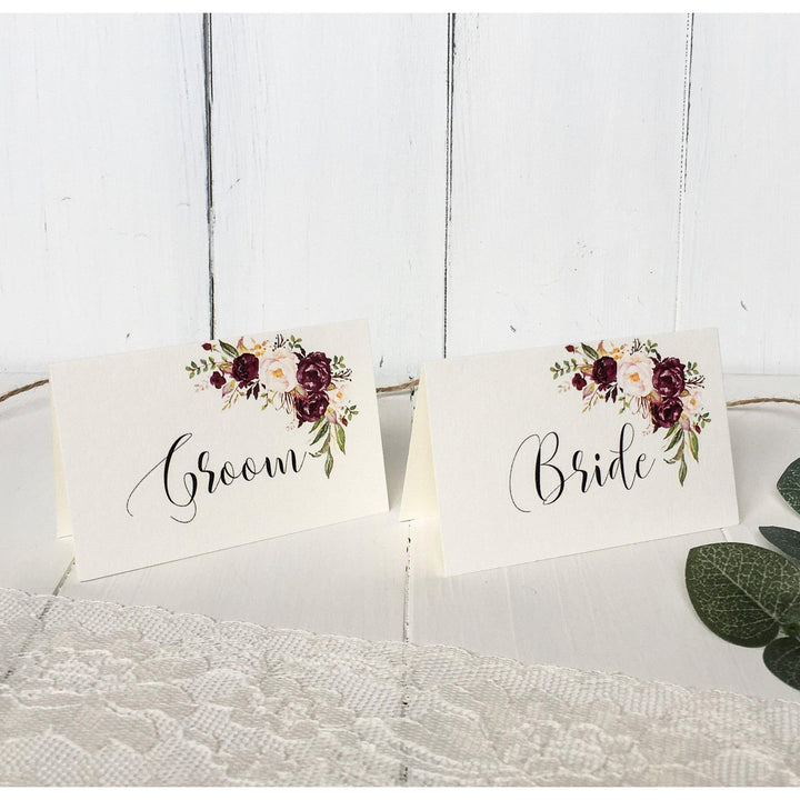 Marsala Place Cards, Escort Cards-Place Cards-Love of Creating Design Co.