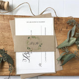 Rustic Elegant Wedding Invitation-Wedding Invitation Suite-Love of Creating Design Co.