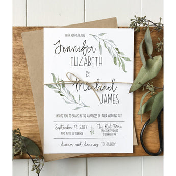 Rustic Wedding Invitation, Modern Wedding Invitation-Wedding Invitation Suite-Love of Creating Design Co.