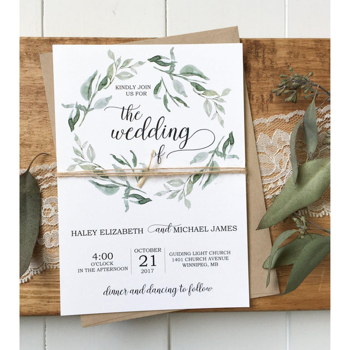 Modern Wedding Invitation, Rustic Chic-Wedding Invitation Suite-Love of Creating Design Co.