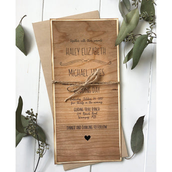 Distressed Wood-Wedding Invitation Suite-Love of Creating Design Co.