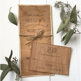 Distressed Wood-Wedding Invitation Suite-Love of Creating Design Co.