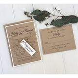 Rustic kraft, Modern-Wedding Invitation Suite-Love of Creating Design Co.