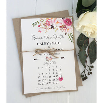 Rustic Boho Chic-Save the Date-Love of Creating Design Co.