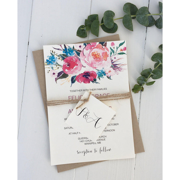 Modern Floral-Wedding Invitation Suite-Love of Creating Design Co.