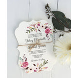 rustic wedding invitation, floral wedding invitation