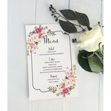 Rustic Floral Boho-Menu-Love of Creating Design Co.