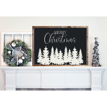 Merry Christmas Wood Sign
