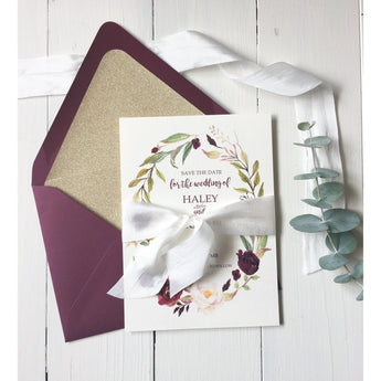 Marsala Save the Date-Save the Date-Love of Creating Design Co.