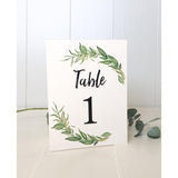 Modern Greenery Table numbers-Table Numbers-Love of Creating Design Co.