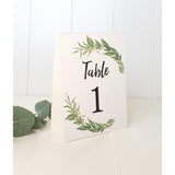 Modern Greenery Table numbers-Table Numbers-Love of Creating Design Co.