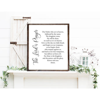 The Lord's Prayer Wood Sign