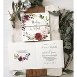 vintage floral wedding invitation