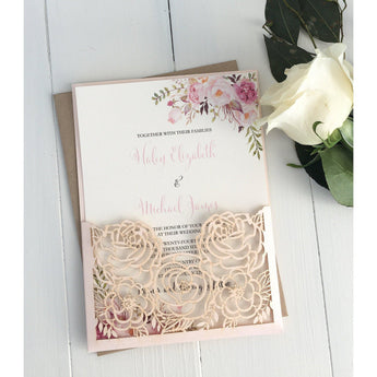 laser cut wedding invitation