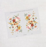 Summer Wildflower Floral Vellum Invitation Wrap Jacket for 5 x 7 Invitation