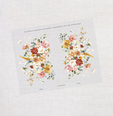 Summer Wildflower Floral Vellum Invitation Jacket Wrap, and Envelope liner Set