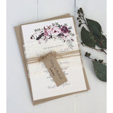 boho floral wedding invitation