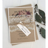 rustic boho wedding invitation
