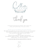 Dusty Rose Floral Wedding Thank You Card