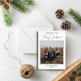 Letterpress Holiday Christmas Photo Card