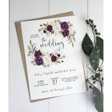 Elegant Plum Florals-Wedding Invitation Suite-Love of Creating Design Co.