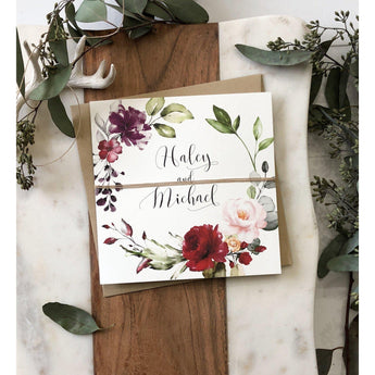 vintage wedding invitation