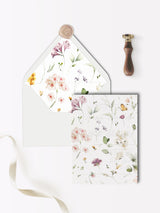 Elegant Floral Vellum Overlay, Envelope liners
