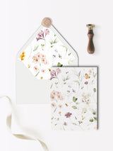 Elegant Floral Vellum Overlay for 5 x 7 Invitation
