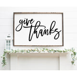 Give Thanks Wood Sign