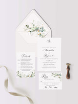 Greenery Botanical Wedding Invitation Set