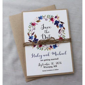 Watercolor Floral-Save the Date-Love of Creating Design Co.