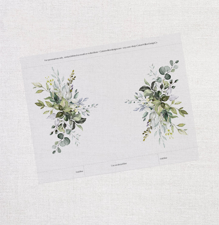 Rustic Greenery Vellum Wrap Wedding Invitation - Cotton Willow Design Co.
