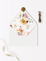 Instant Download, Wedding Invitation Envelope Liner, Printable Envelope Liner, Wildflower Fall Summer Botanical Wedding Invitation, Rustic