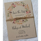 Boho Floral Save the Date, Rustic Chic-Save the Date-Love of Creating Design Co.